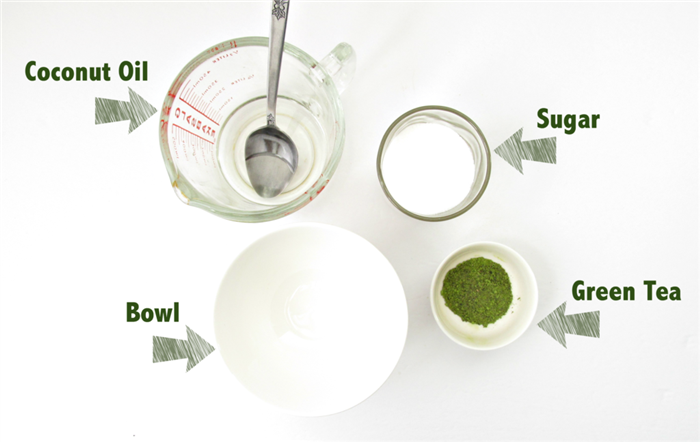 DIY Скраб для тела из зеленого чая