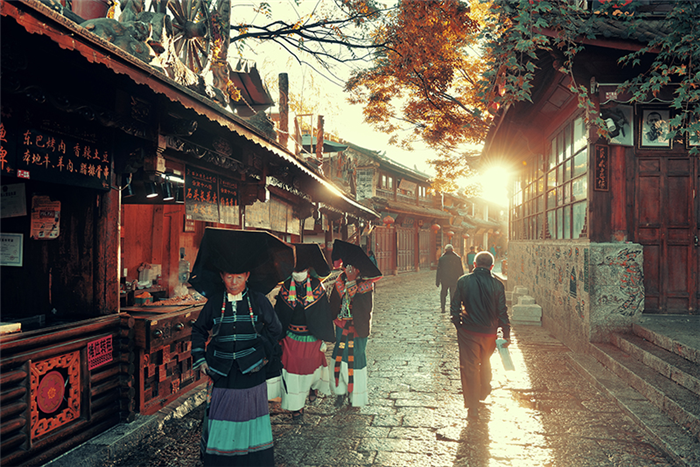 Старый город Лицзян, ныне внесенный в список наследия ЮНЕСКО, а когда-то бывший важной остановкой на Старом чайном пути.