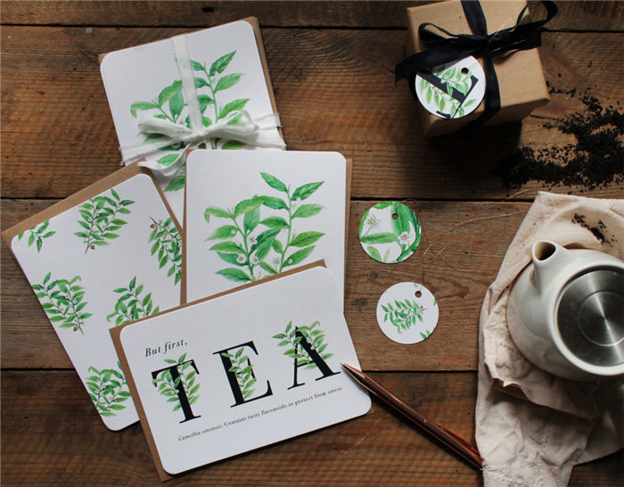 Поздравительные открытки с чайными растениями