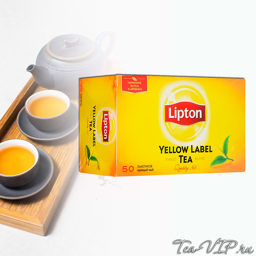 Чай Lipton Yellow Label Черный 50 Пакетиков - основные характеристики
