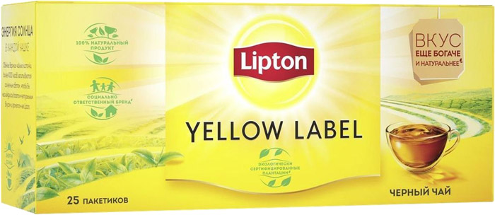 Чай Черный Lipton Yellow Label 25 Пак - обзор